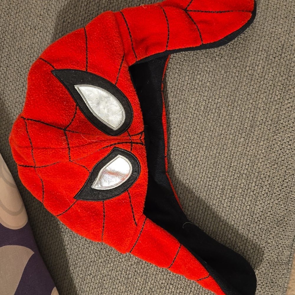 Spider-Man Toddler Winter Hat by GAP – XS/S – Ear Flaps – Marvel – Red/Black